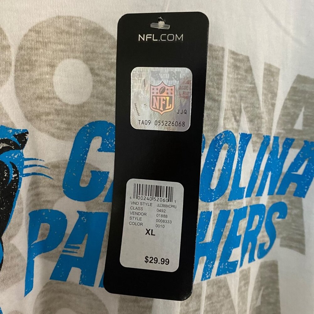 NFL Carolina Panthers Cropped Long-Sleeve Shirt Women's XL Football Crop Top New - Picture 12 of 15